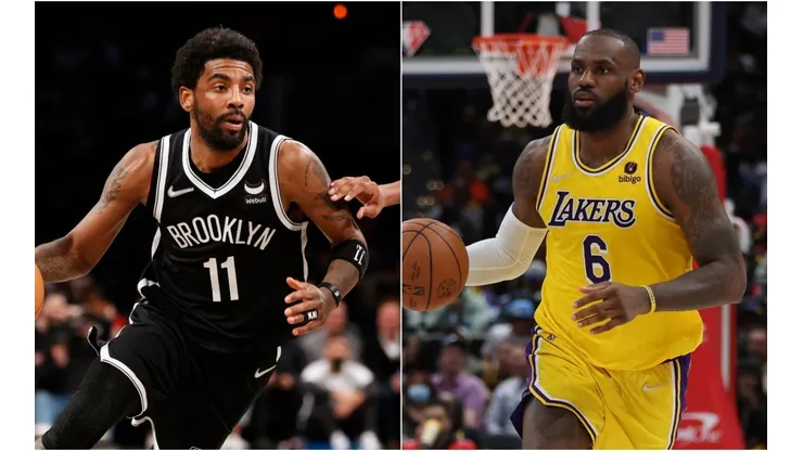 Kyrie Irving (left) and LeBron James.