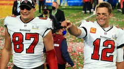 Rob Gronkowski (left) and Tom Brady.