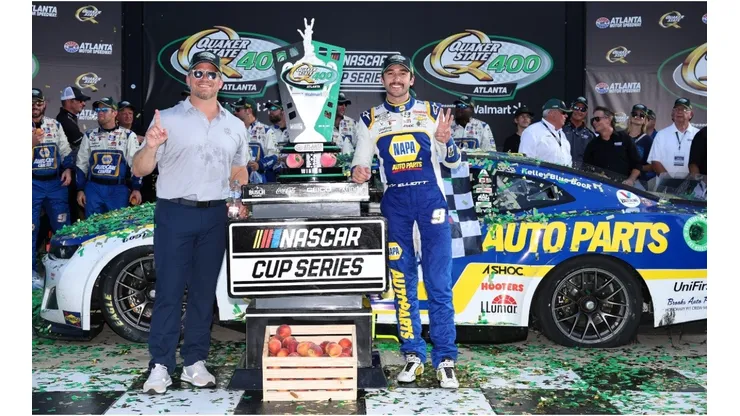 Chase Elliott, winner of the Quaker State 400