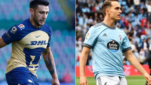 Eduardo Salvio of Pumas UNAM and Denis Suarez of Celta de Vigo