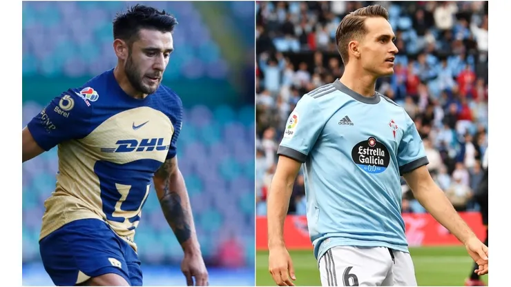 Eduardo Salvio of Pumas UNAM and Denis Suarez of Celta de Vigo