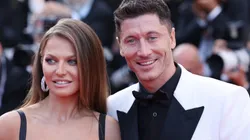 Anna Lewandowska and Robert Lewandowski attend the screening of "Elvis" during the 75th annual Cannes film festival at Palais des Festivals on May 25, 2022 in Cannes, France.
