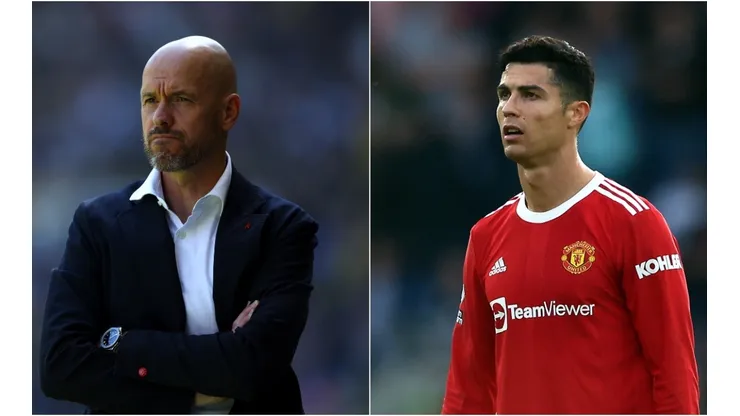 Erik ten Hag (left) and Cristiano Ronaldo.
