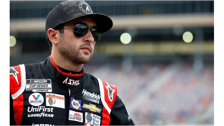 Chase Elliott, poleman in the Quaker State 400