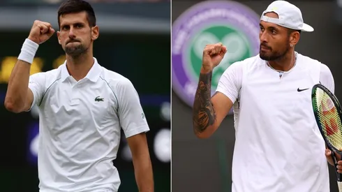 Novak Djokovic (left) and Nick Kyrgios.