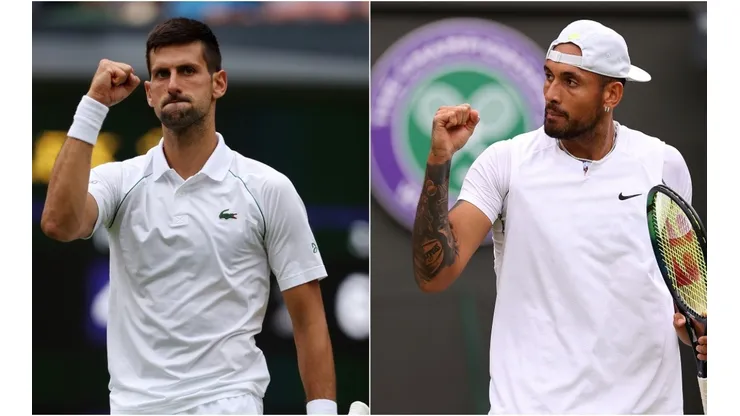 Novak Djokovic (left) and Nick Kyrgios.