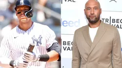 Aaron Judge (left) and Derek Jeter.