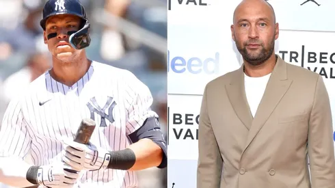 Aaron Judge (left) and Derek Jeter.