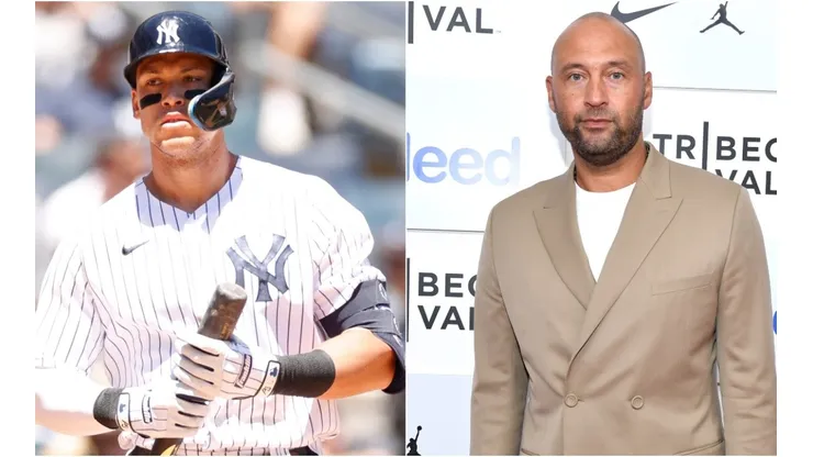 Aaron Judge (left) and Derek Jeter.