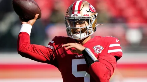Trey Lance in action in the 2021 NFL season.