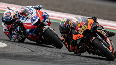 MotoGP rider Brad Binder of South Africa and Jorge Martin of Spain