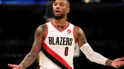 Damian Lillard in action during the 2021-22 NBA season.