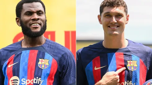 Franck Kessie and Andreas Christensen of Barcelona