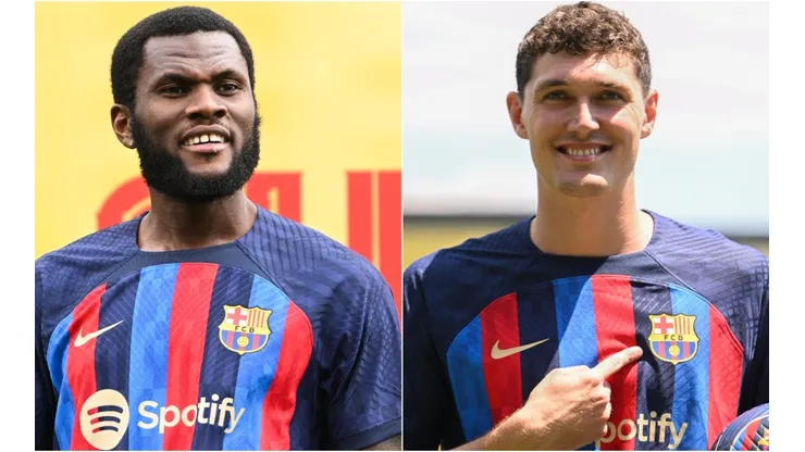 Franck Kessie and Andreas Christensen of Barcelona