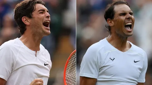Taylor Fritz of the USA and Rafael Nadal of Spain