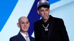 NBA commissioner Adam Silver and Chet Holmgren