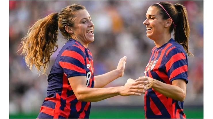 Sofia Huerta and Alex Morgan of the United States