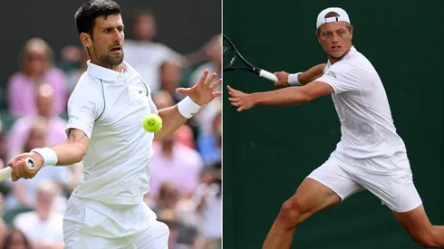 Novak Djokovic (left) and Tim van Rijthoven