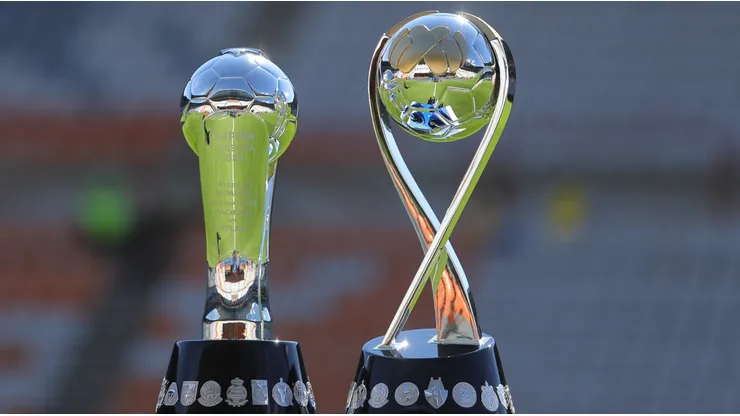 Trophies of Liga MX (L) and Campeon de Campeones