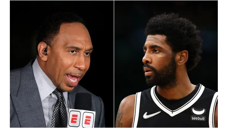 Stephen A. Smith (left) & Kyrie Irving