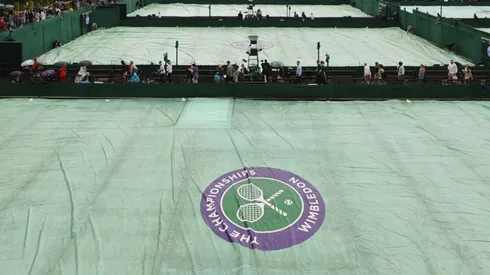 A general view of courts at All England Lawn Tennis and Croquet Club