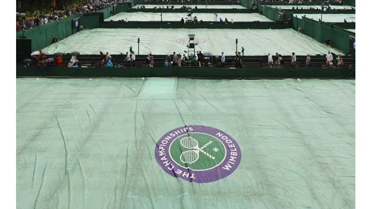 A general view of courts at All England Lawn Tennis and Croquet Club