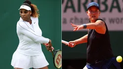 Serena Williams (left) and Harmony Tan