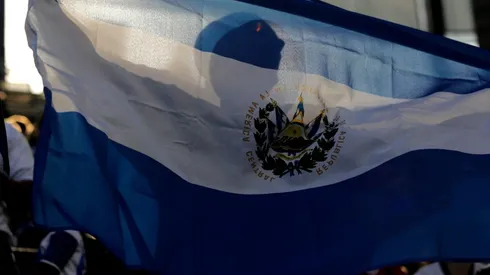 El Salvador fan waves a flag during a game