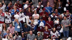 Colorado Avalanche fans celebrate in the stands during the third period in Game Two of the 2022 NHL Stanley Cup Final against the Tampa Bay Lightning at Ball Arena on June 18, 2022 in Denver, Colorado.