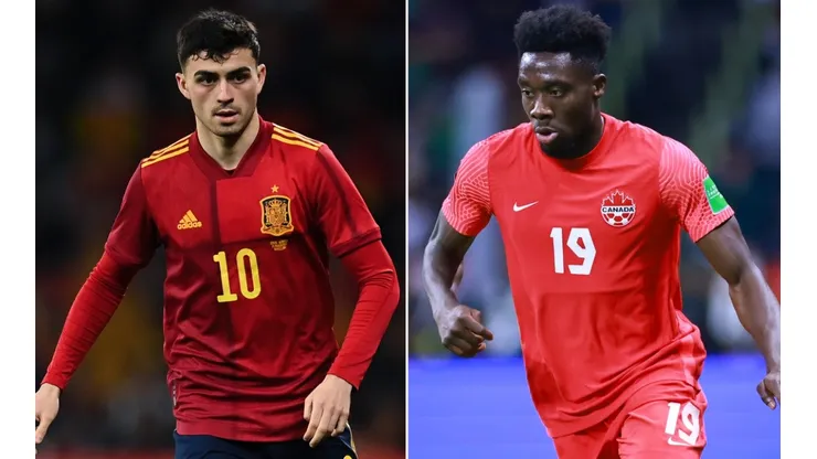 Pedri and Alphonse Davies, two of the most talented youngsters that could play Qatar 2022