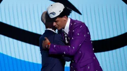 Adam Silver hugs Paolo Banchero as he was selected with the first-overall pick in the 2022 NBA Draft.