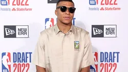 Kylian Mbappe during the 2022 NBA Draft