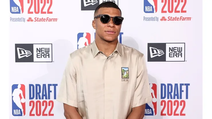 Kylian Mbappe during the 2022 NBA Draft