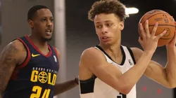 Dyson Daniels of the G League Ignite against of Mario Chalmers of the Grand Rapids Gold
