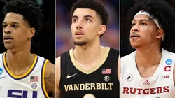 Shareef O'Neal of the LSU Tigers, Scotty Pippen Jr. of the Vanderbilt Commodores and Ron Harper Jr. of the Rutgers Scarlet Knights