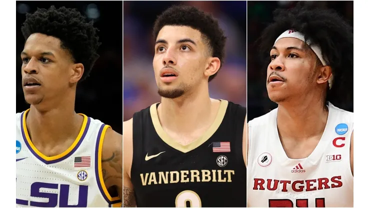 Shareef O'Neal of the LSU Tigers, Scotty Pippen Jr. of the Vanderbilt Commodores and Ron Harper Jr. of the Rutgers Scarlet Knights