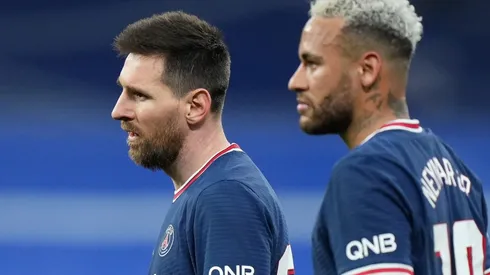 Lionel Messi and Neymar of PSG