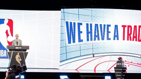 NBA commissioner Adam Silver announces a trade