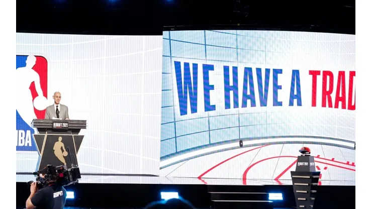 NBA commissioner Adam Silver announces a trade