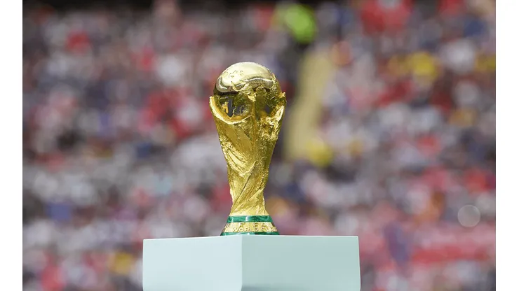 The World Cup trophy is seen during closing ceremony prior to the 2018 FIFA World Cup Final between France and Croatia at Luzhniki Stadium on July 15, 2018 in Moscow, Russia.