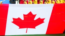 Canadian flag during a game