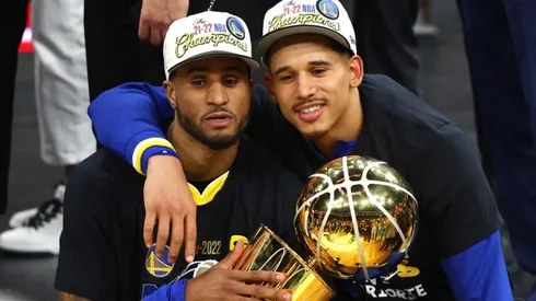 Gary Payton II and Juan Toscano-Anderson of the Golden State Warriors