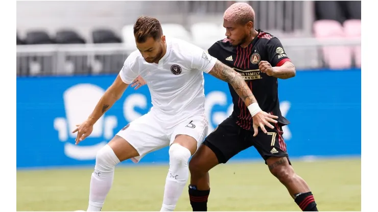 Leandro Gonzalez of Inter Miami CF and Josef Martinez of Atlanta United