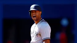 Aaron Hicks during the game against Blue Jays