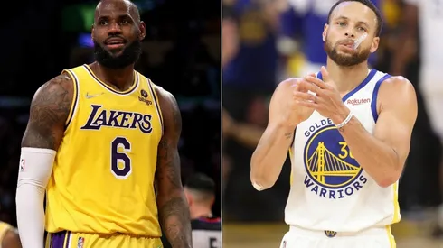 LeBron James (left) and Stephen Curry.