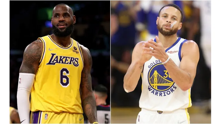 LeBron James (left) and Stephen Curry.