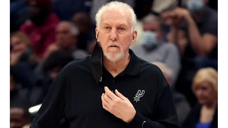 Head coach Gregg Popovich of the San Antonio Spurs