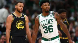 Marcus Smart and Stephen Curry