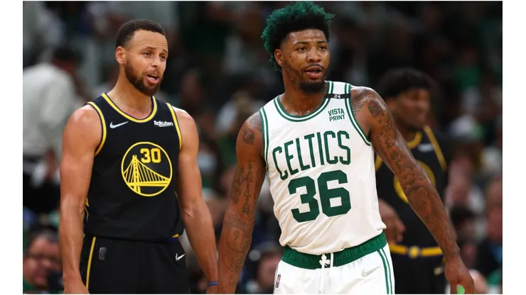 Marcus Smart and Stephen Curry