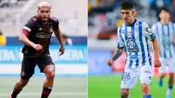 Josef Martinez of Atlanta United (left) and Victor Guzman of Pachuca